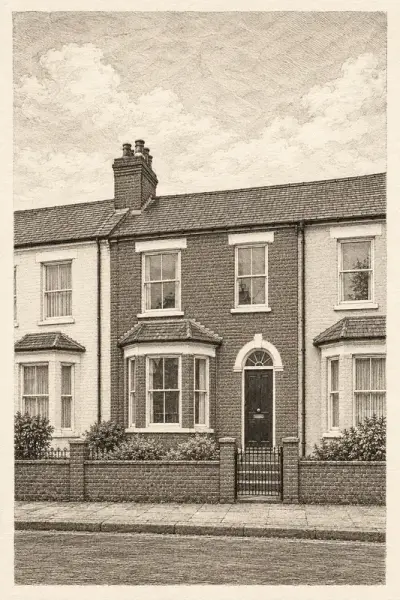 The Terrace painted as Copperplate Etching