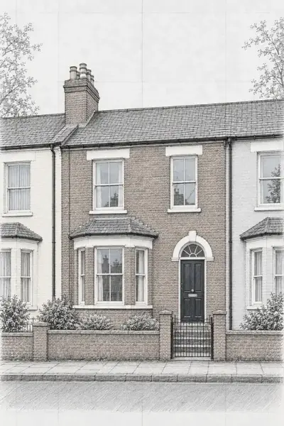 The Terrace painted as Ink Elevation