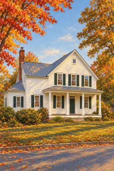 The Farmhouse painted as October Lane